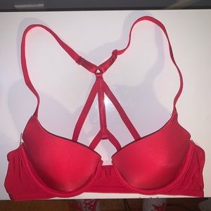 red victoria’s secret bra